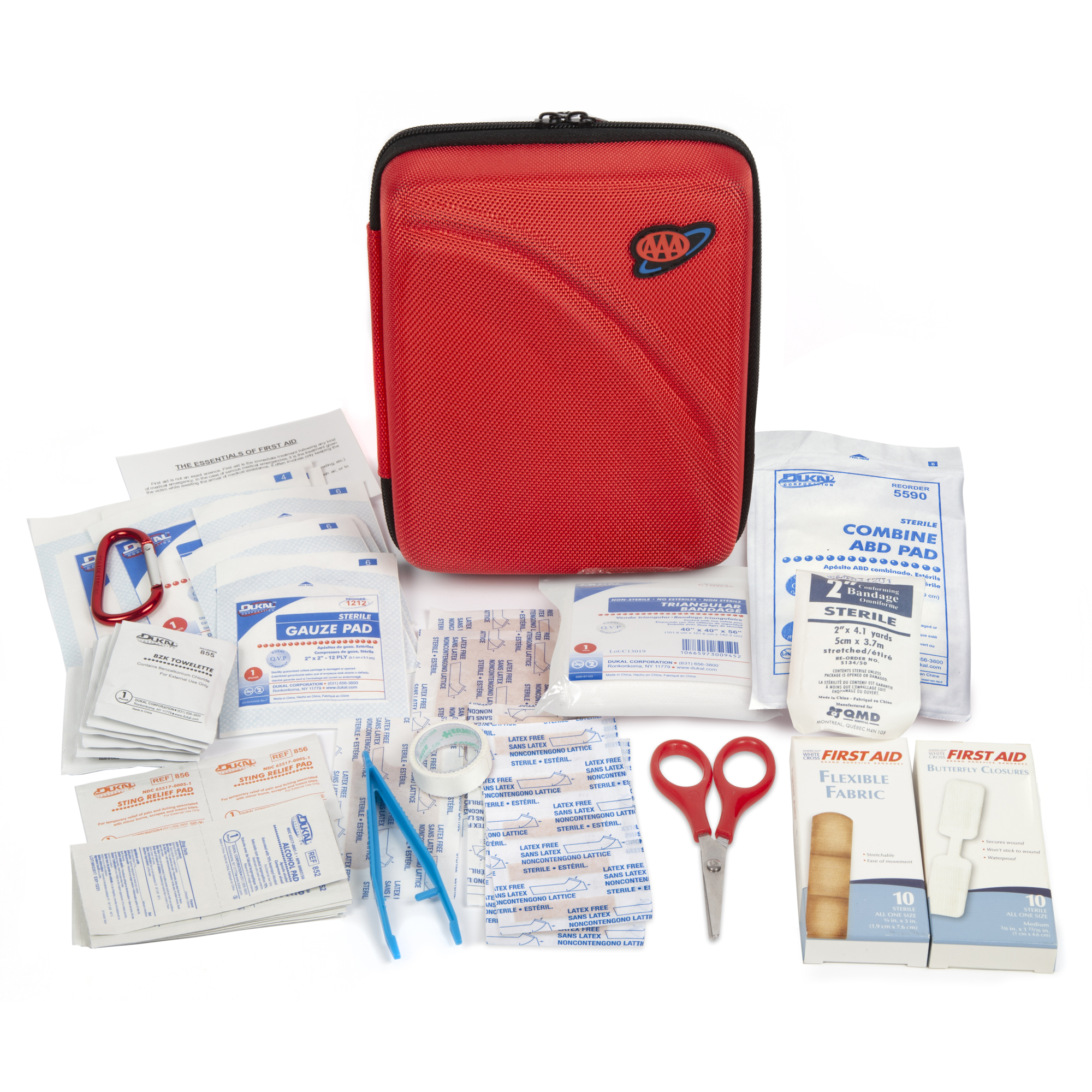 Lifeline AAA Commuter First Aid Kit - 85 Pcs, Hard-Shell Foam Case, Model# 4184AAA